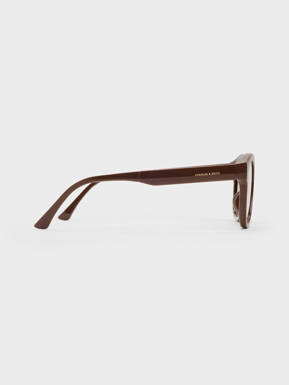 CHARLES & KEITH Great Value | Brea Round Sunglasses - Pecan Brown