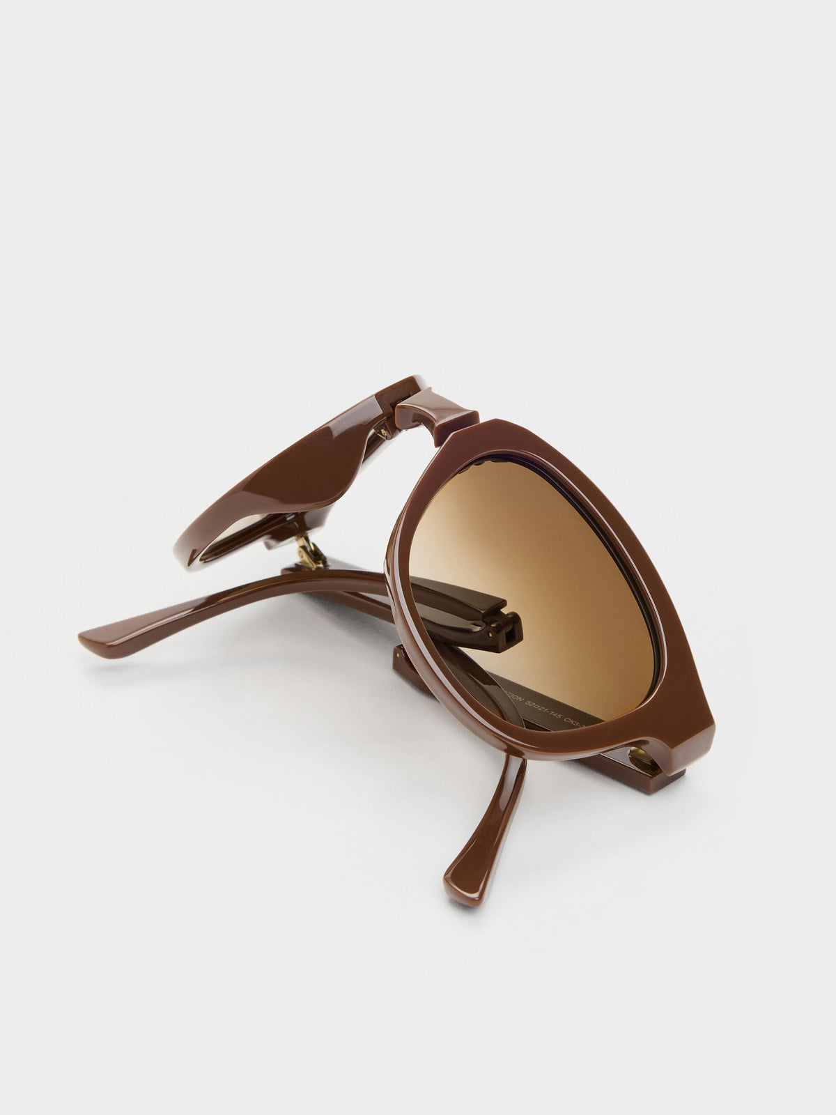 CHARLES & KEITH Great Value | Brea Round Sunglasses - Pecan Brown