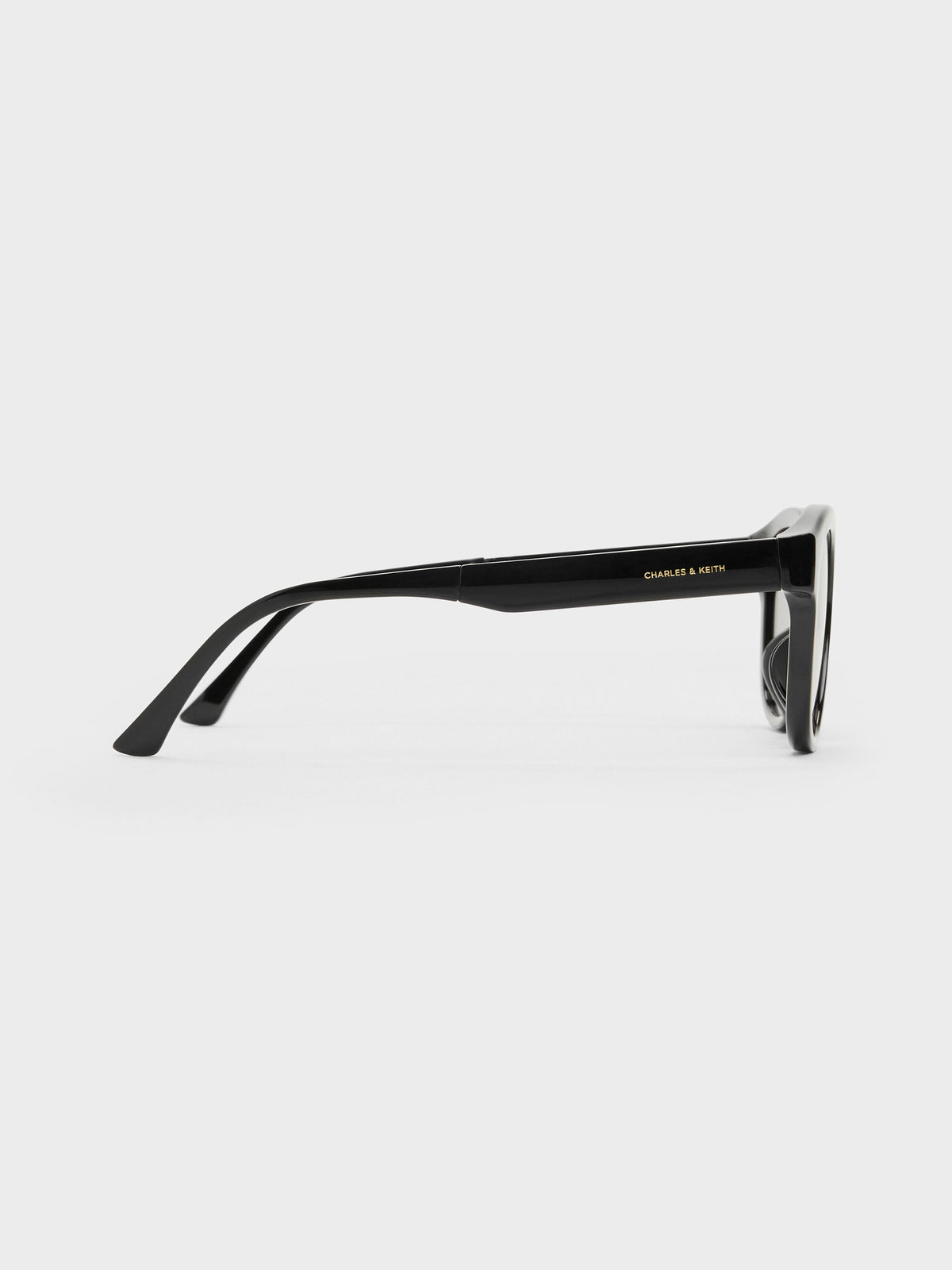 CHARLES & KEITH Latest | Brea Round Sunglasses - Black