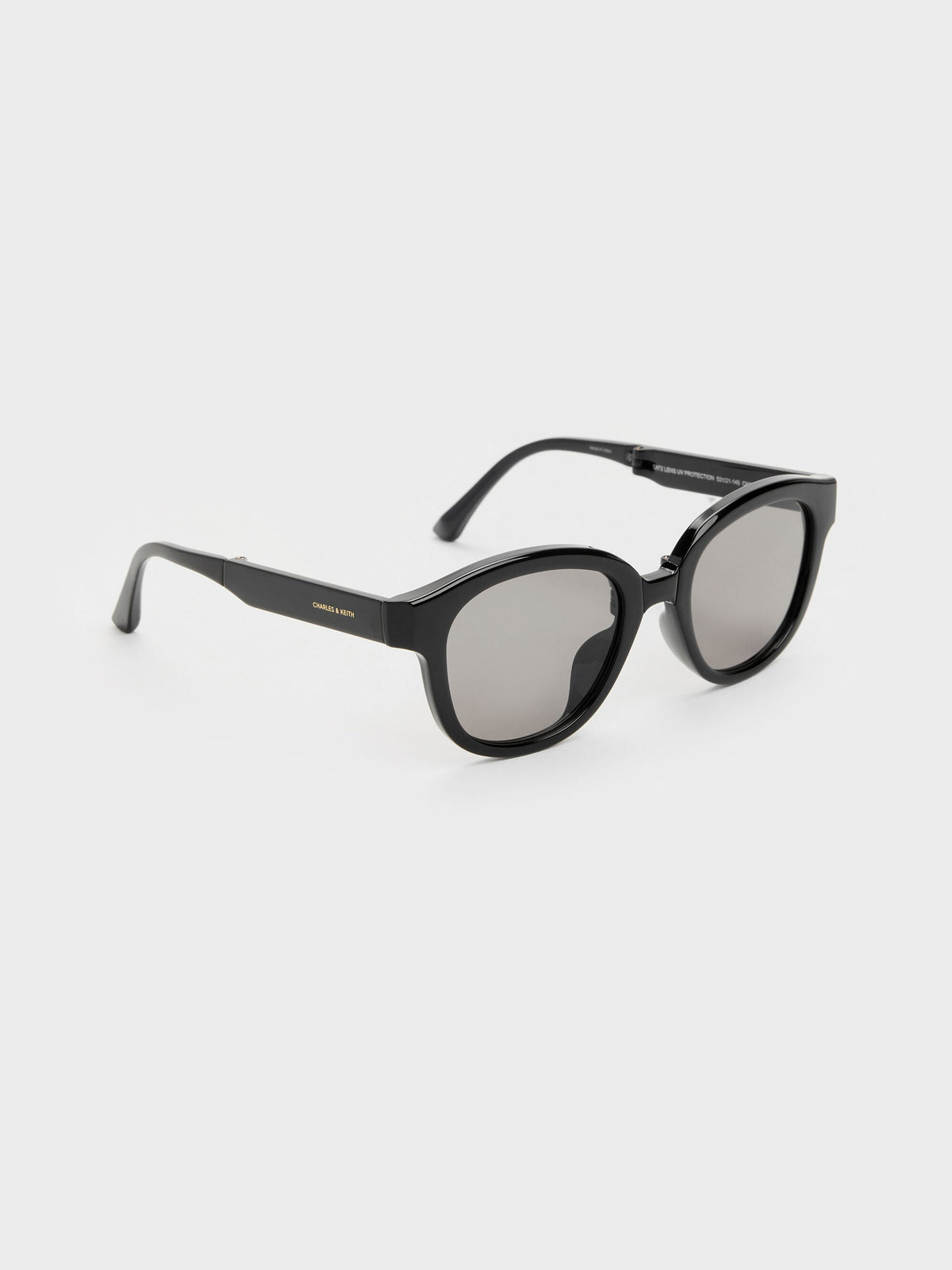 CHARLES & KEITH Latest | Brea Round Sunglasses - Black