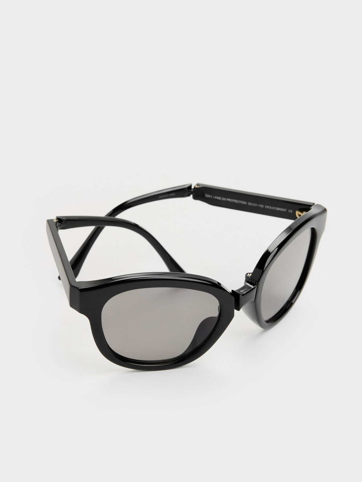 CHARLES & KEITH Latest | Brea Round Sunglasses - Black