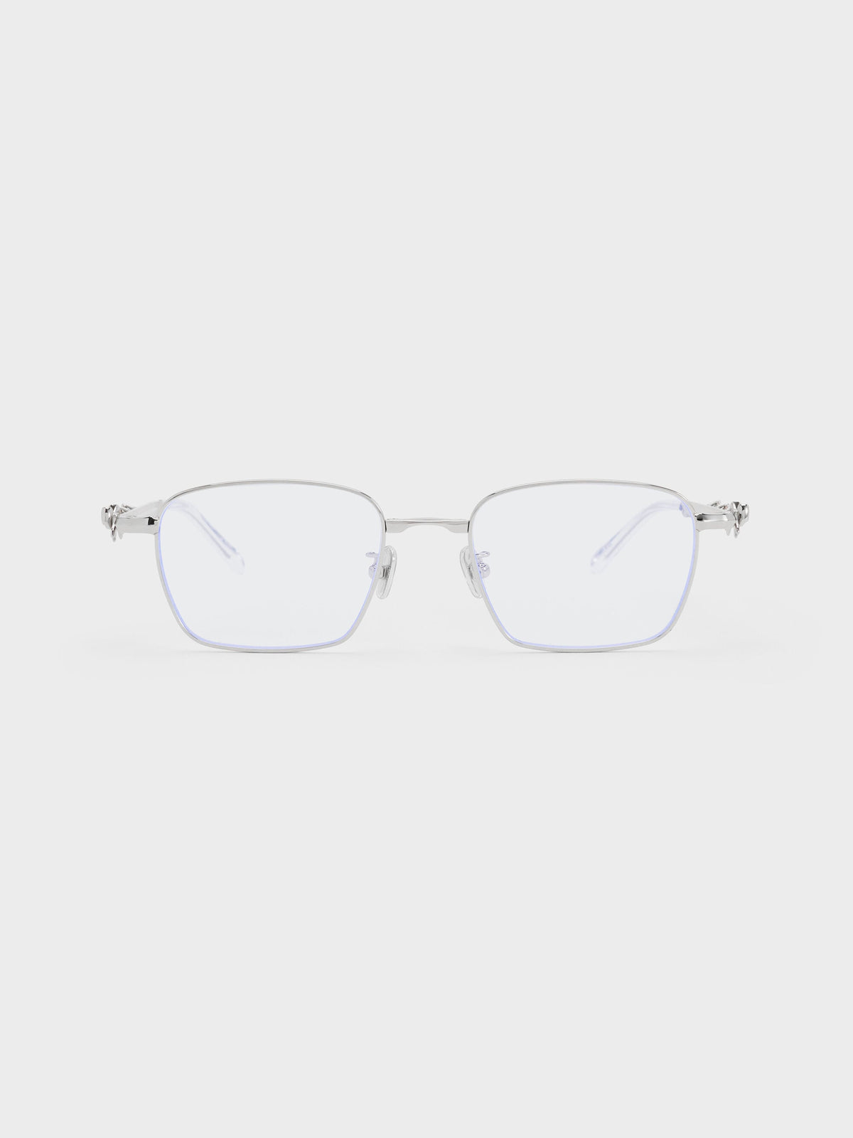 CHARLES & KEITH Value | Paige Clear Rectangular Sunglasses - Silver