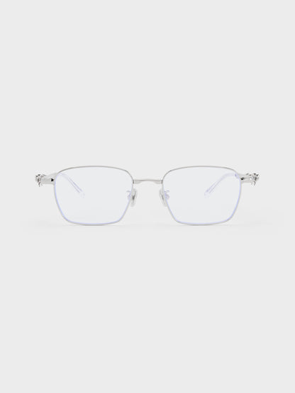 CHARLES & KEITH Value | Paige Clear Rectangular Sunglasses - Silver