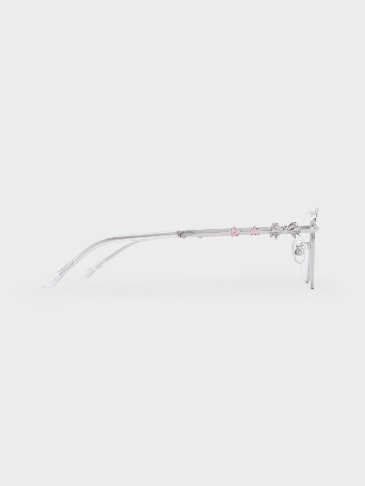 CHARLES & KEITH Value | Paige Clear Rectangular Sunglasses - Silver