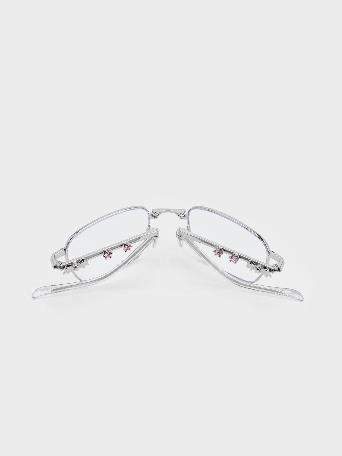 CHARLES & KEITH Value | Paige Clear Rectangular Sunglasses - Silver