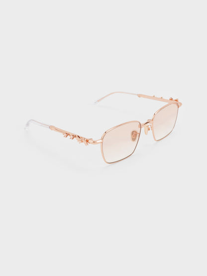 CHARLES & KEITH Value | Paige Rectangular Sunglasses - Rose Gold