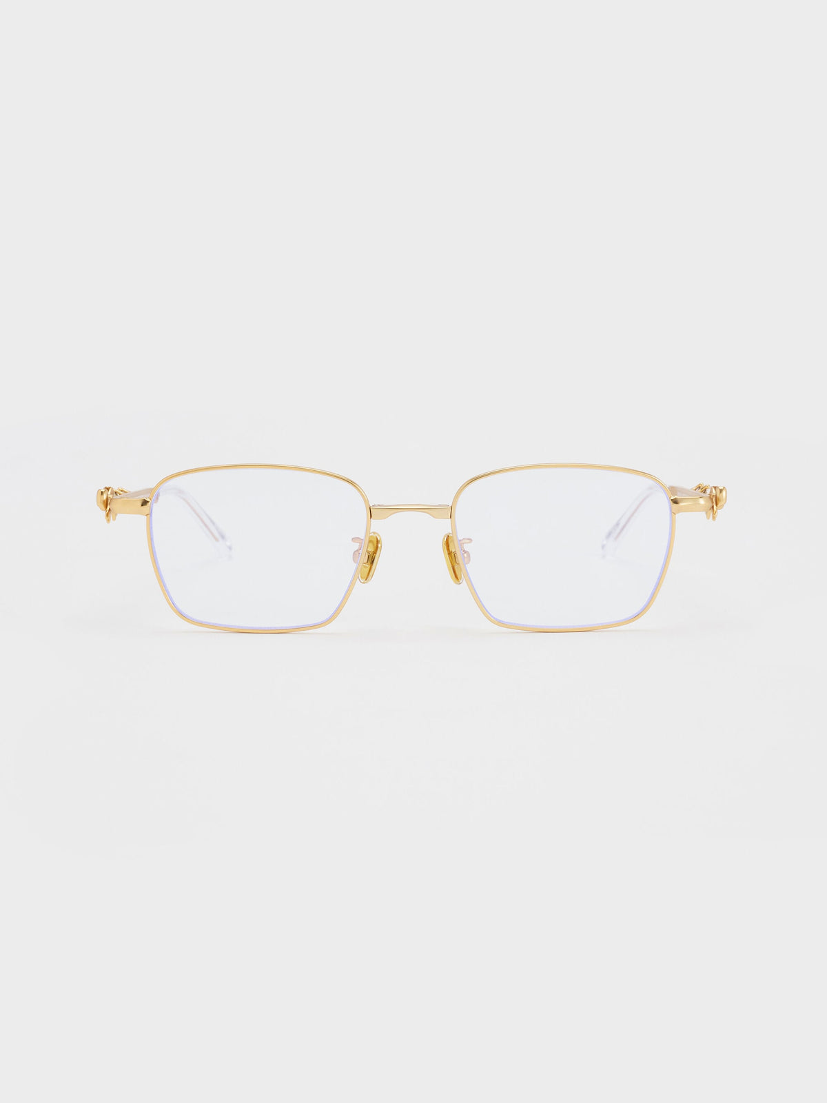CHARLES & KEITH Featured | Paige Clear Rectangular Sunglasses - Brush Gold