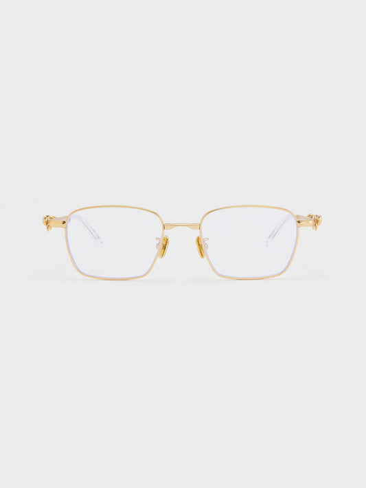 CHARLES & KEITH Featured | Paige Clear Rectangular Sunglasses - Brush Gold