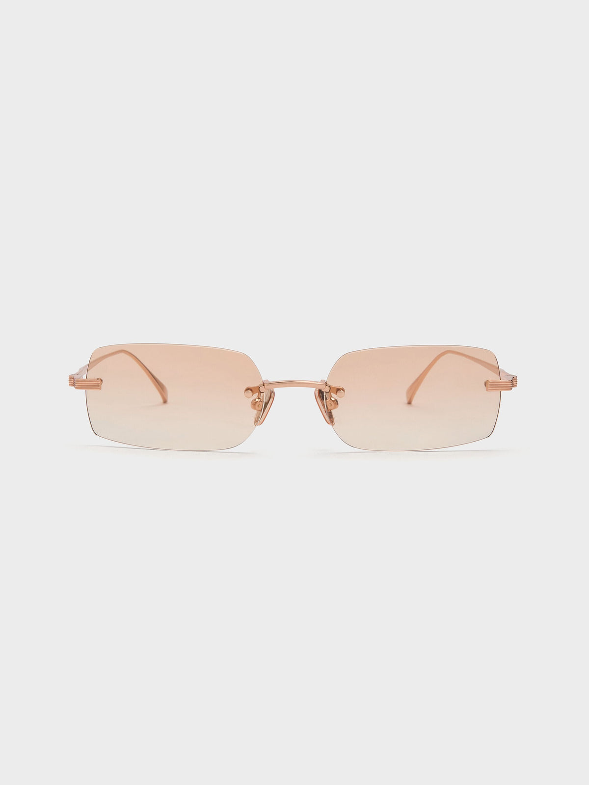 CHARLES & KEITH Customer Favorite | Easton Rimless Rectangular Sunglasses - Rose Gold