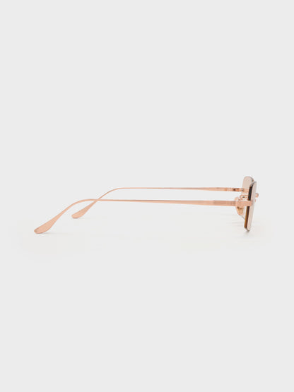 CHARLES & KEITH Customer Favorite | Easton Rimless Rectangular Sunglasses - Rose Gold