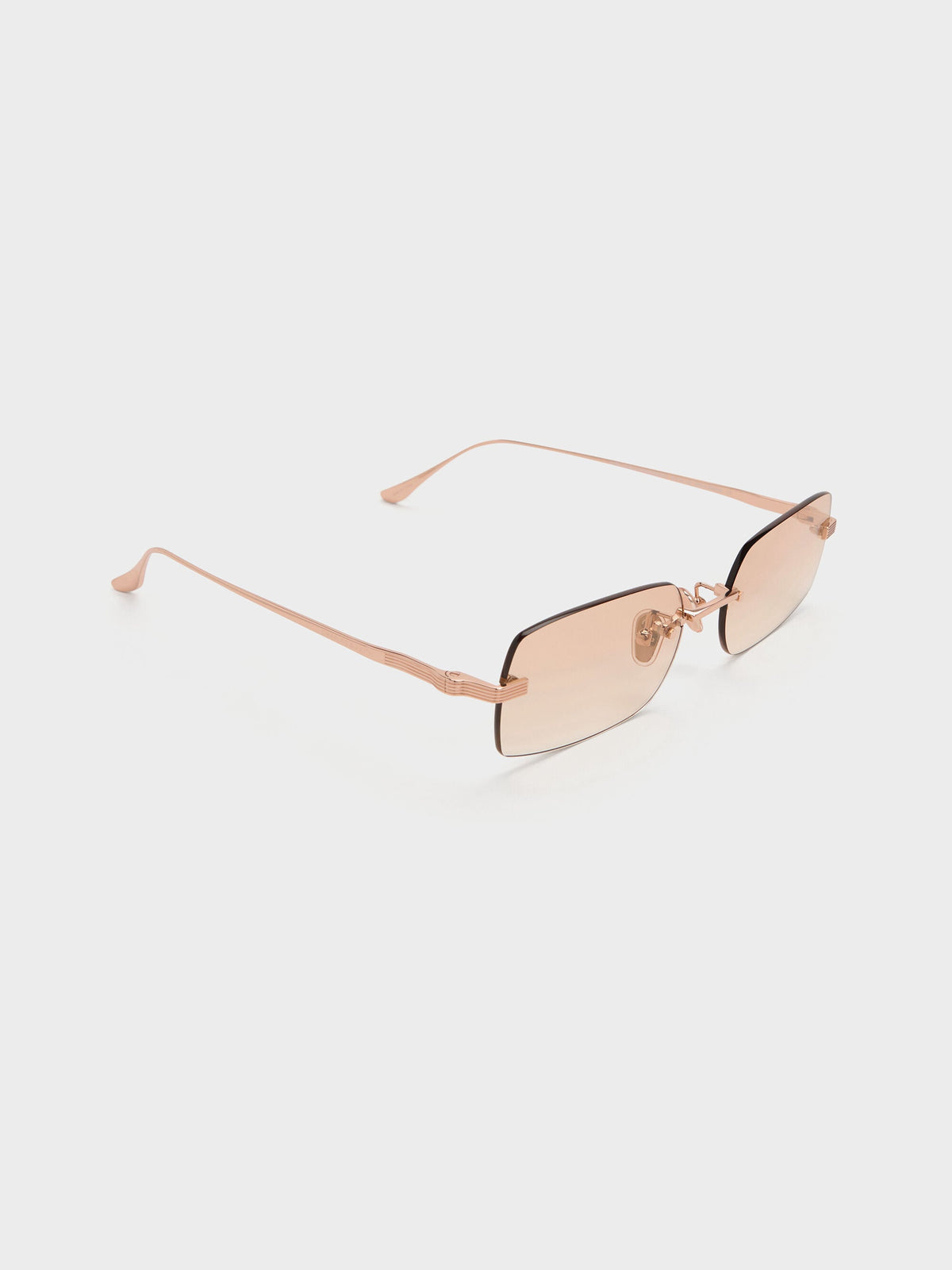 CHARLES & KEITH Customer Favorite | Easton Rimless Rectangular Sunglasses - Rose Gold