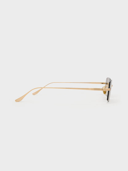 CHARLES & KEITH Trending | Easton Rimless Rectangular Sunglasses - Gold