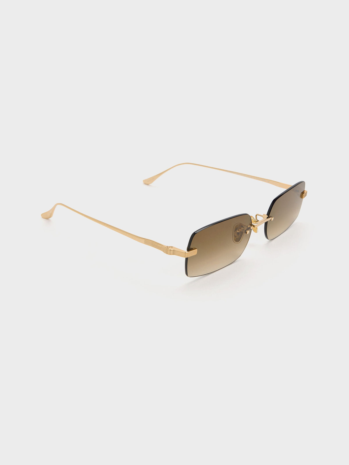 CHARLES & KEITH Trending | Easton Rimless Rectangular Sunglasses - Gold