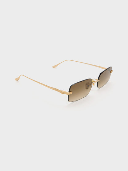 CHARLES & KEITH Trending | Easton Rimless Rectangular Sunglasses - Gold