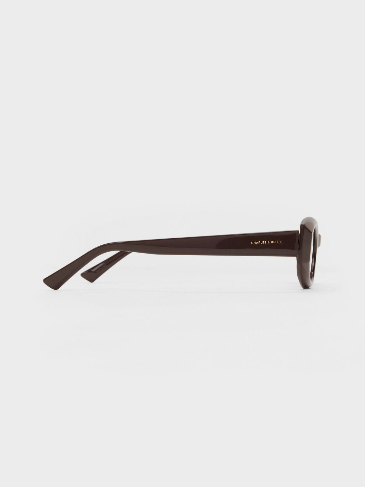 CHARLES & KEITH Value | Aubrey Oval Sunglasses - Espresso Brown