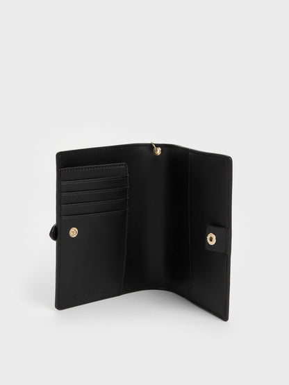 CHARLES & KEITH Value | Rey Heart Belted Passport Holder - Black
