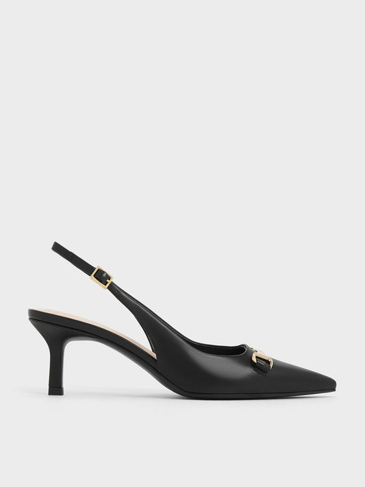 CHARLES & KEITH Deals | Leslie Slingback Pumps - Black