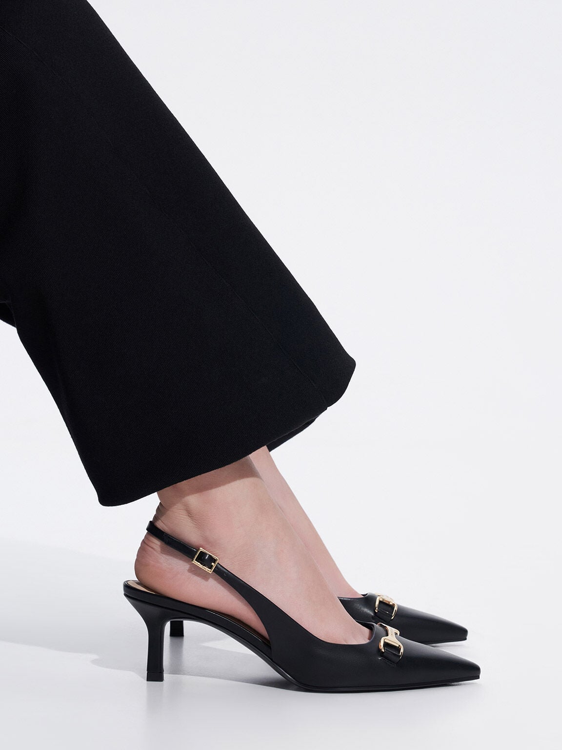 CHARLES & KEITH Deals | Leslie Slingback Pumps - Black