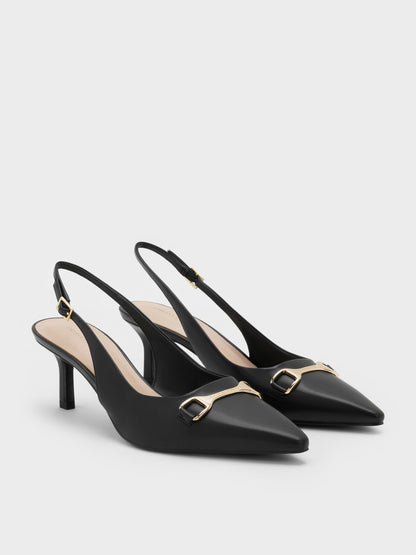 CHARLES & KEITH Deals | Leslie Slingback Pumps - Black