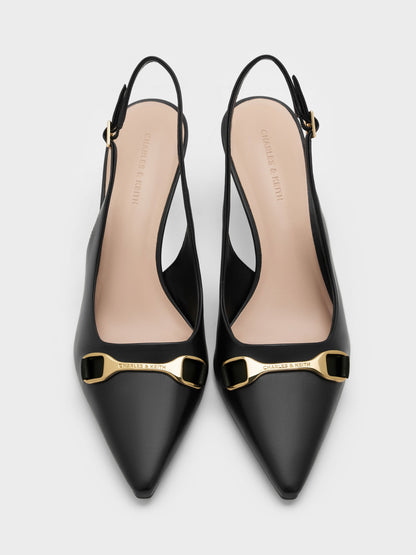 CHARLES & KEITH Deals | Leslie Slingback Pumps - Black