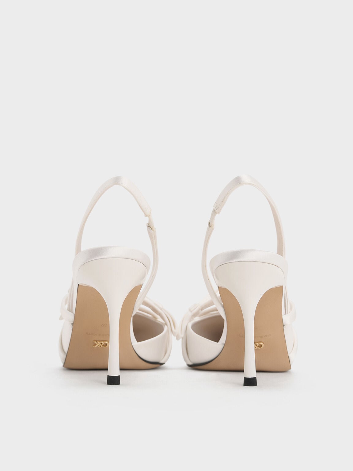 CHARLES & KEITH Quality | Jessy Bow Slingback Pumps - White