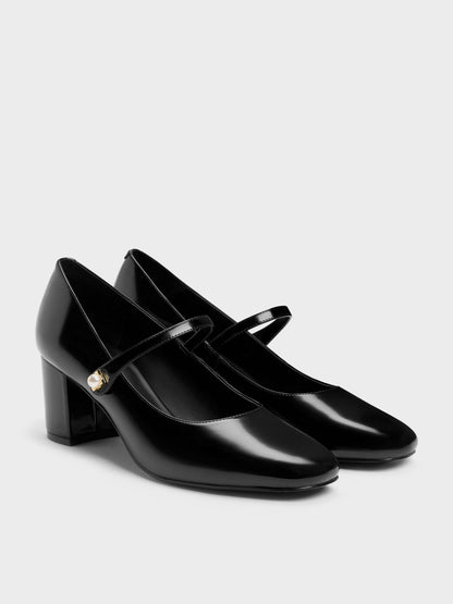CHARLES & KEITH Exclusive | Marie Pearl Mary Jane Pumps - Black Box