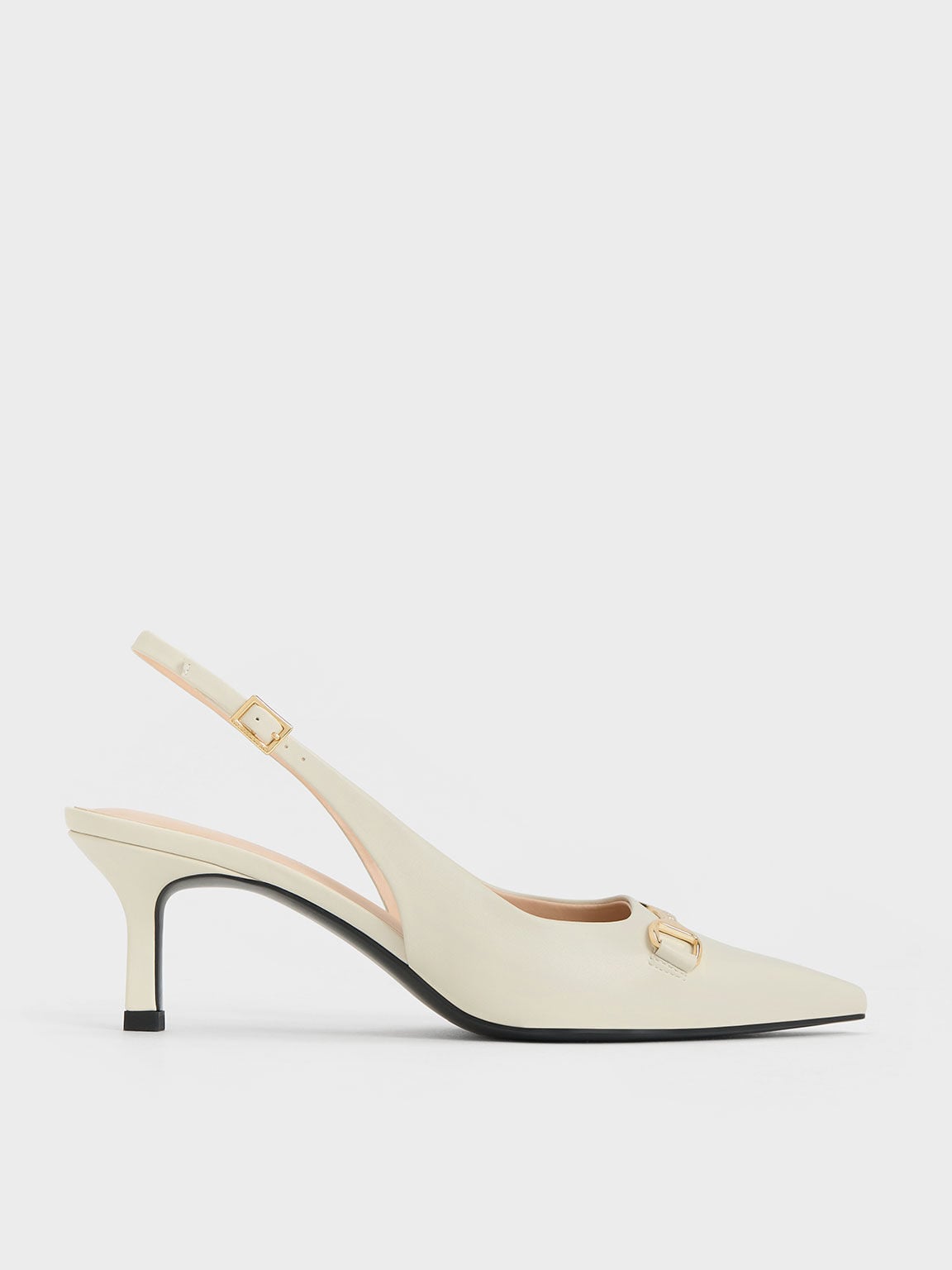 CHARLES & KEITH Value | Leslie Slingback Pumps - Chalk
