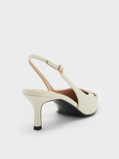 CHARLES & KEITH Value | Leslie Slingback Pumps - Chalk