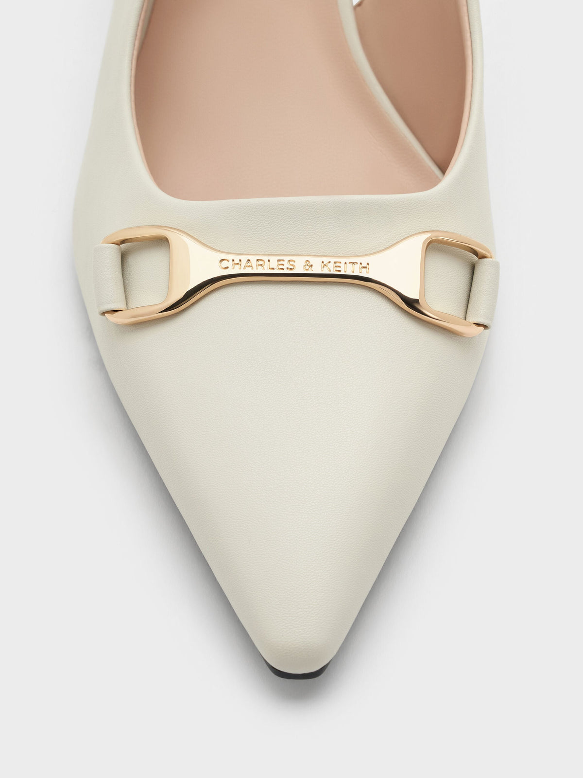 CHARLES & KEITH Value | Leslie Slingback Pumps - Chalk