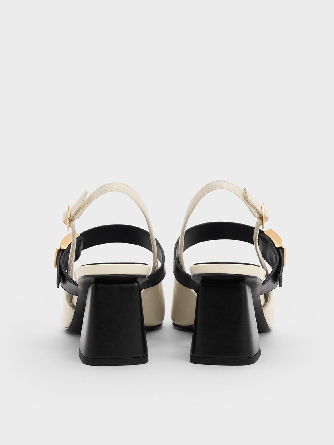 CHARLES & KEITH Value | Yvette Mary Jane Slingback Pumps - Chalk