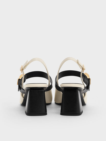 CHARLES & KEITH Value | Yvette Mary Jane Slingback Pumps - Chalk