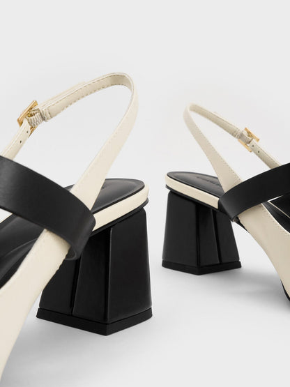 CHARLES & KEITH Value | Yvette Mary Jane Slingback Pumps - Chalk