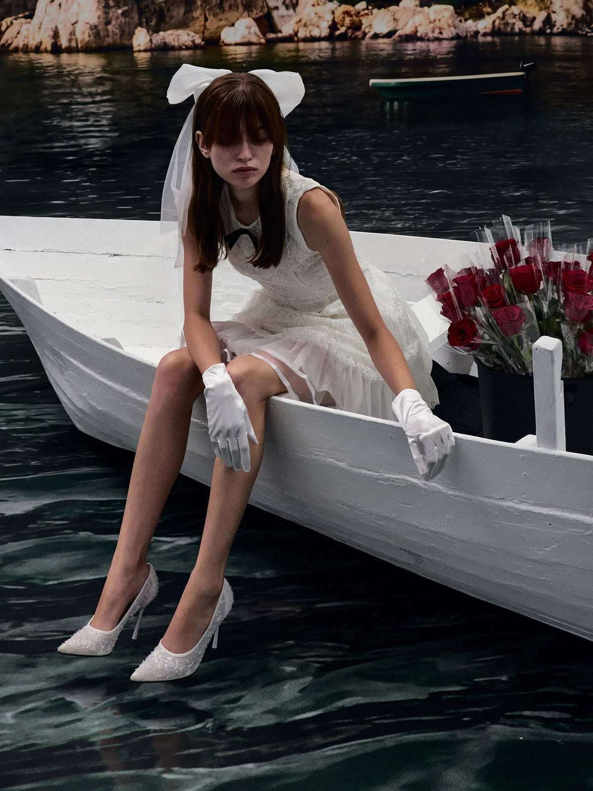 CHARLES & KEITH Customer Favorite | Kyra Embroidered-Mesh Stiletto Pumps - White