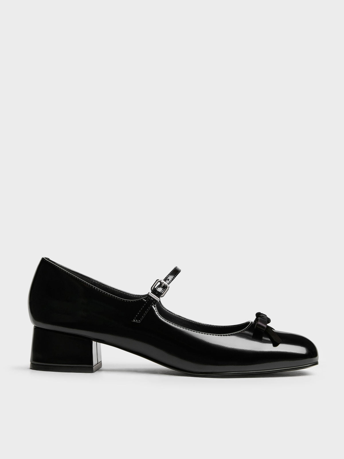 CHARLES & KEITH Recommended | Kelis Rose-Bow Mary Jane Pumps - Black Box