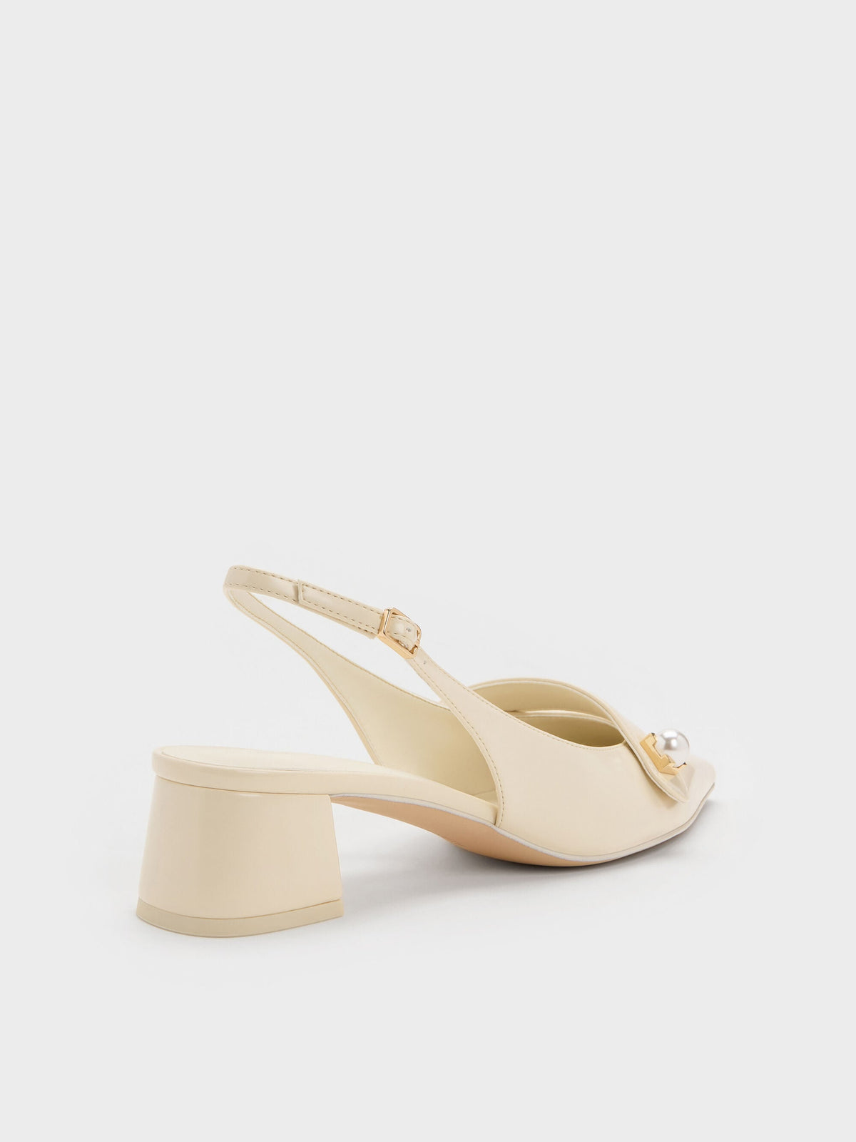 CHARLES & KEITH Customer Favorite | Marie Pearl Slingback Pumps - Cream