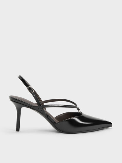 CHARLES & KEITH Recommended | V-Strap Slingback Pumps - Black Box