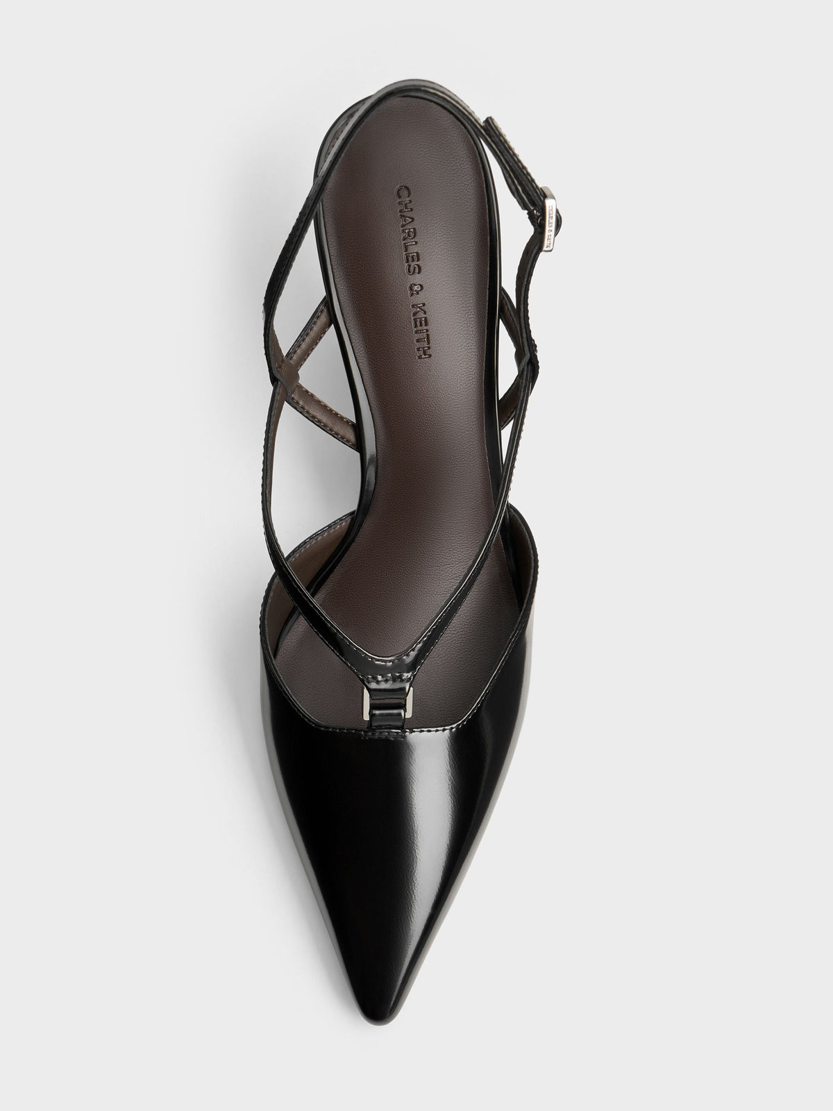CHARLES & KEITH Recommended | V-Strap Slingback Pumps - Black Box