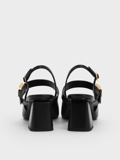 CHARLES & KEITH Latest | Yvette Mary Jane Slingback Pumps - Black