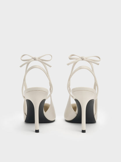 CHARLES & KEITH Recommended | Back-Bow Slingback Pumps - Chalk