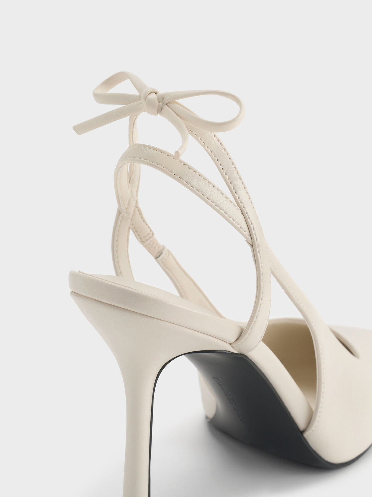 CHARLES & KEITH Recommended | Back-Bow Slingback Pumps - Chalk