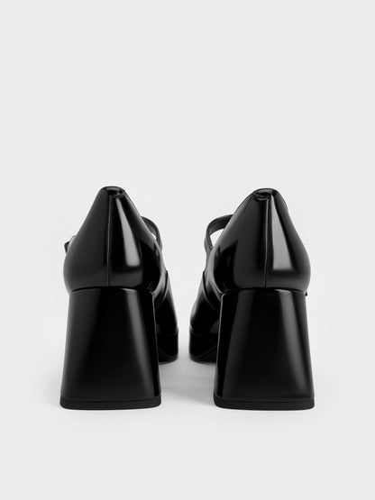 CHARLES & KEITH Smart Buy | Platform Mary Jane Pumps - Black Box