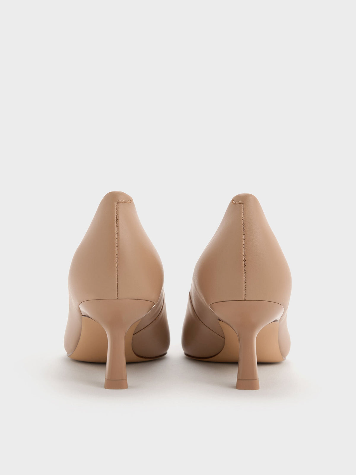 CHARLES & KEITH Deals | Emmy Pointed Kitten Heel Pumps - Nude