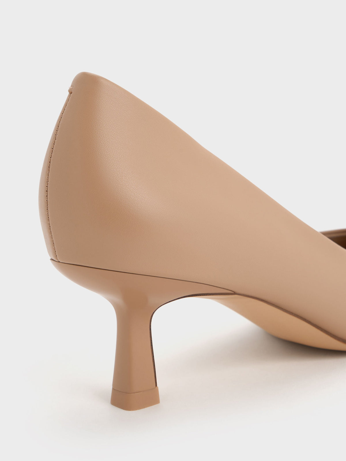 CHARLES & KEITH Deals | Emmy Pointed Kitten Heel Pumps - Nude