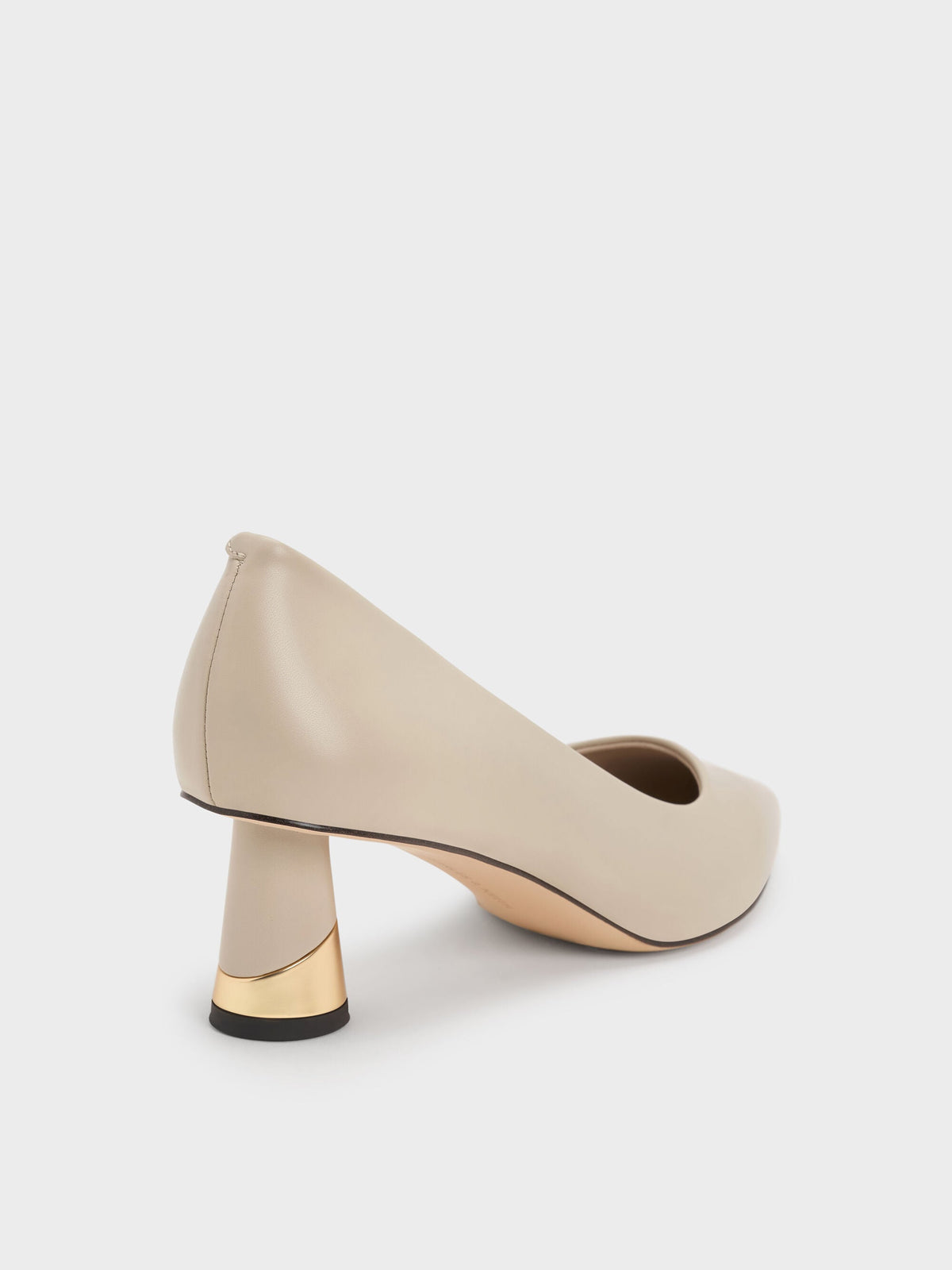 CHARLES & KEITH Sale | Cammie Metallic-Heel Pumps - Chalk