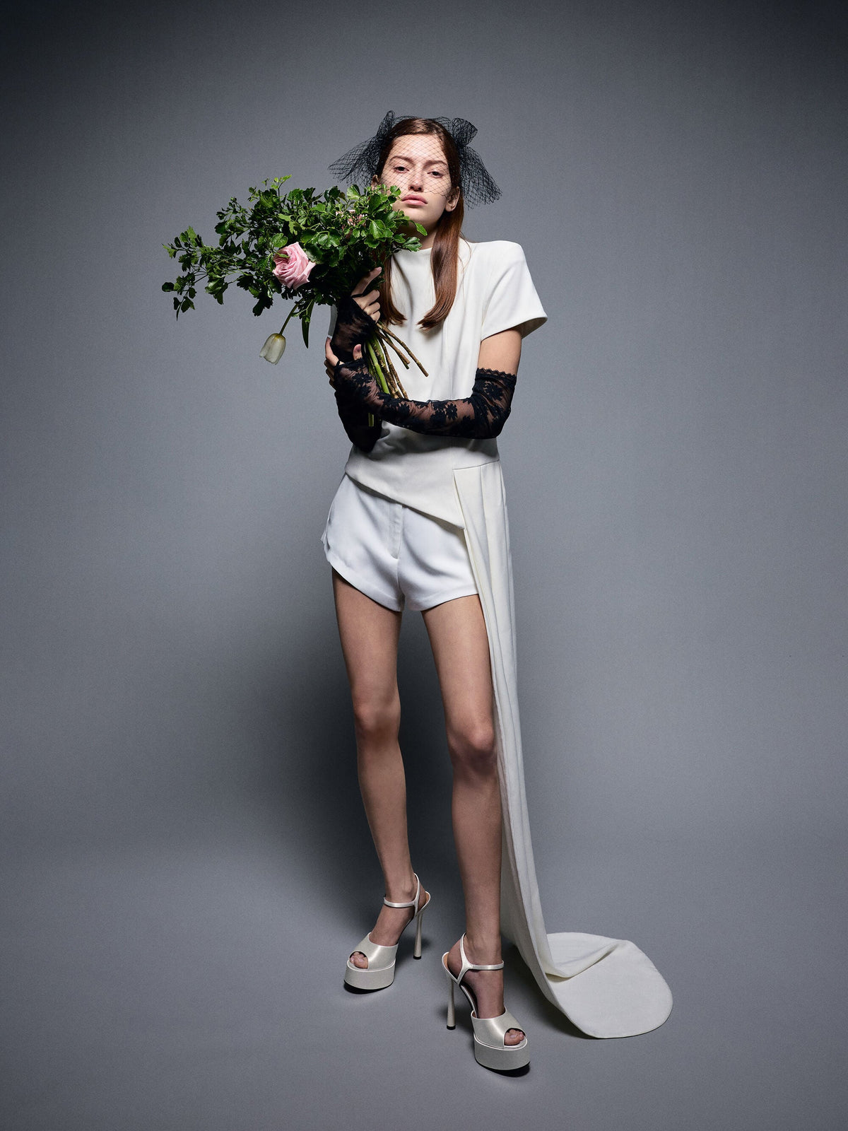 CHARLES & KEITH Trending | Francesca Peep-Toe Platform Heels - White