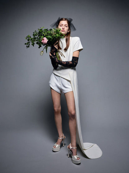 CHARLES & KEITH Trending | Francesca Peep-Toe Platform Heels - White