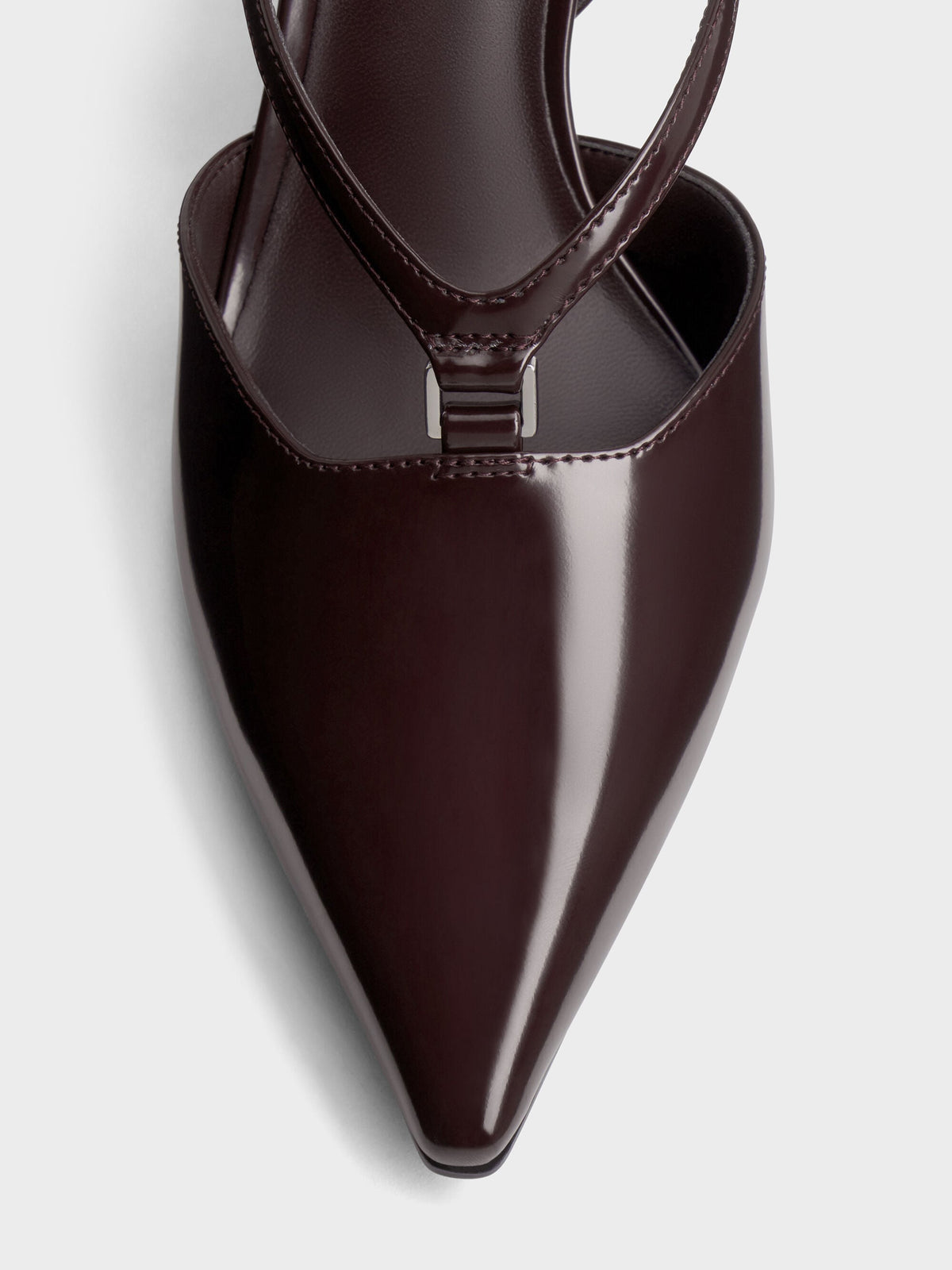 CHARLES & KEITH Exclusive | V-Strap Slingback Pumps - Burgundy