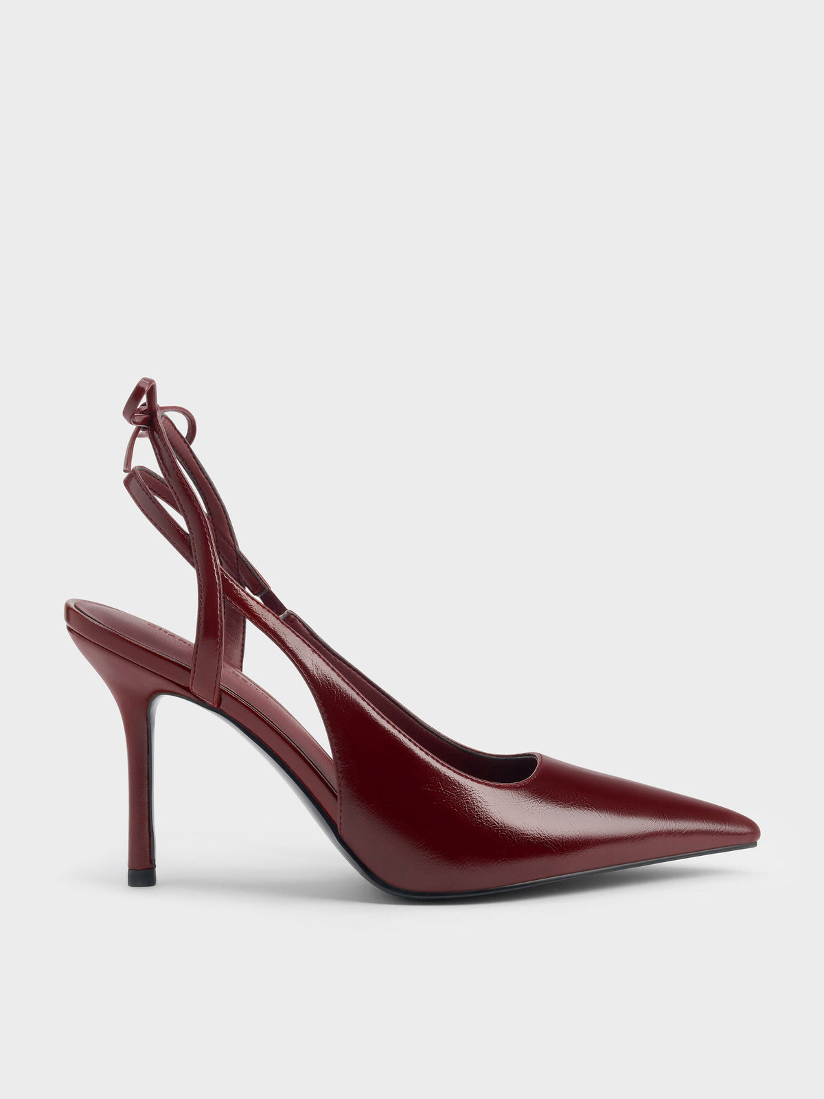 CHARLES & KEITH Special Offer | Back-Bow Slingback Pumps - Burgundy