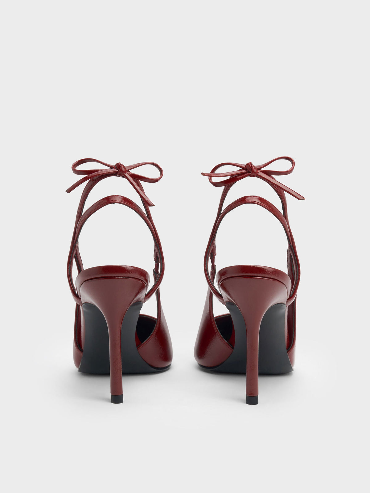 CHARLES & KEITH Special Offer | Back-Bow Slingback Pumps - Burgundy