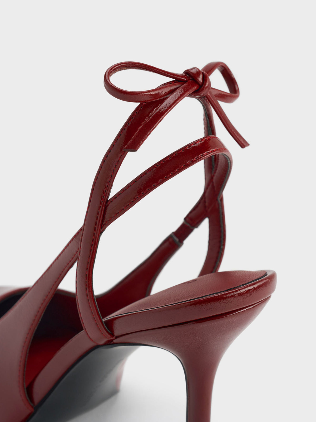 CHARLES & KEITH Special Offer | Back-Bow Slingback Pumps - Burgundy